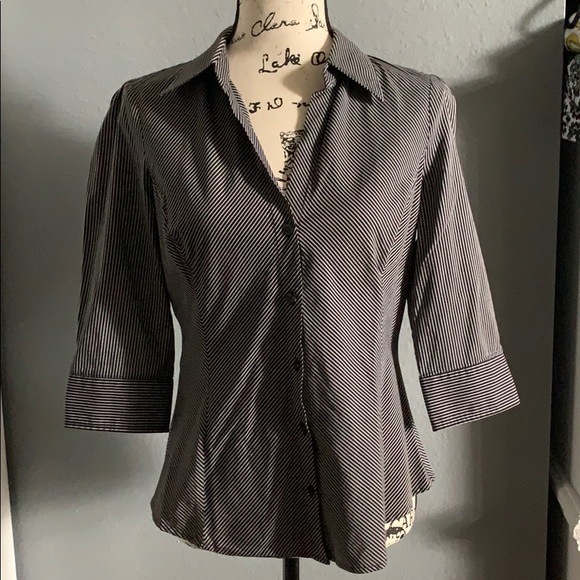 Express Design Studio Striped Button up - Picture 1 of 3